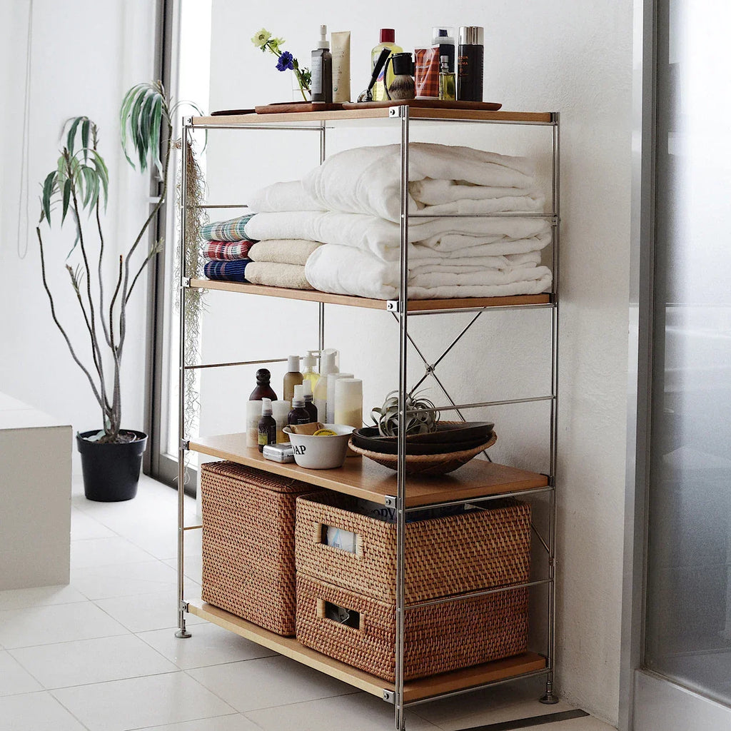 SUS Shelving Unit - Oak - Wide - Medium